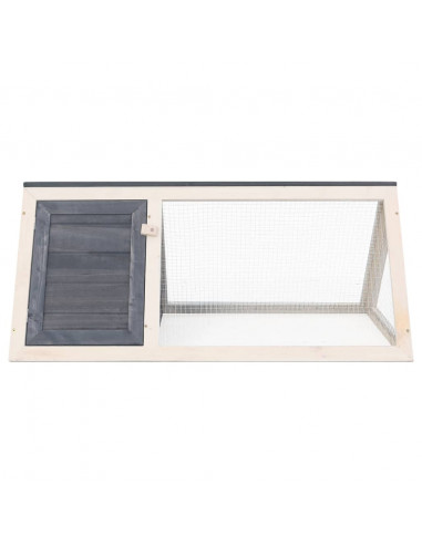 Conigliera in Legno Grigia