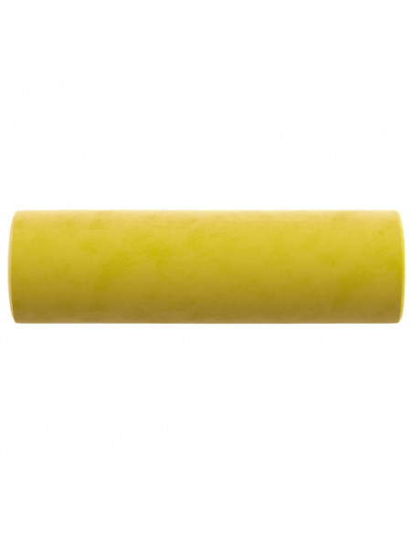 Cuscini Decorativi 2 pz Giallo Ø15x50 cm in Velluto