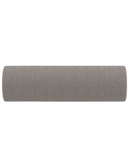 Cuscini Decorativi 2 pz Tortora Ø15x50 cm in Tessuto