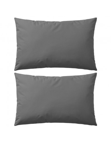 Cuscini da Esterno 2 pz 60x40 cm Grigi
