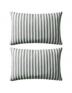 Cuscini da Esterno 2 pz Stampa a Righe 60x40 cm Grigi 2