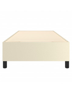 Struttura Letto a Rete a Molle Crema 80x200 cm in Similpelle