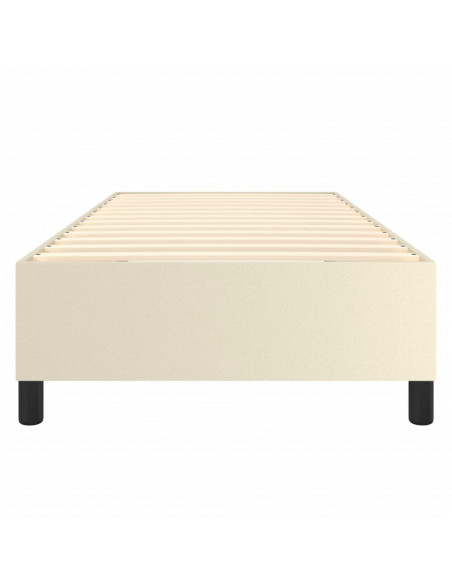 Struttura Letto a Rete a Molle Crema 80x200 cm in Similpelle