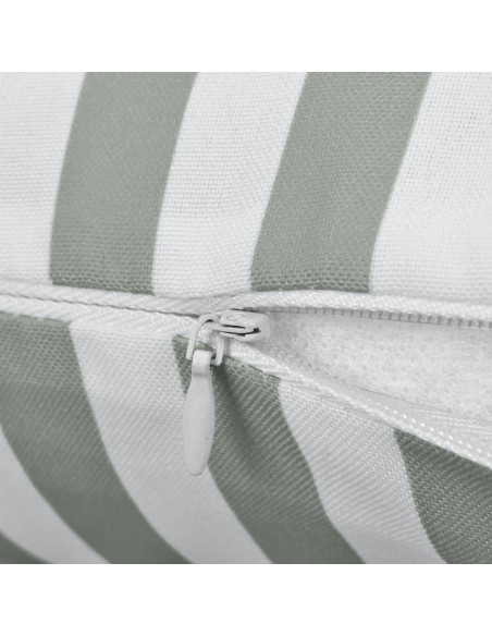 Cuscini da Esterno 2 pz Stampa a Righe 60x40 cm Grigi