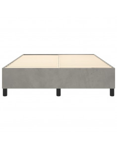 Giroletto a Molle Grigio Chiaro 140x190 cm in Velluto