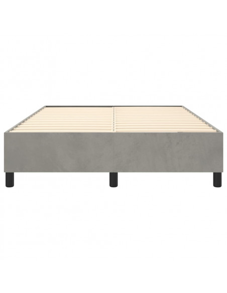 Giroletto a Molle Grigio Chiaro 140x190 cm in Velluto