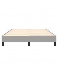 Giroletto a Molle Grigio Chiaro 140x200 cm in Tessuto