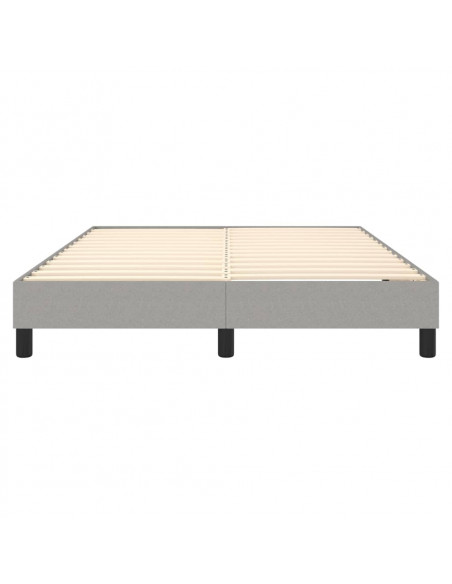 Giroletto a Molle Grigio Chiaro 140x200 cm in Tessuto