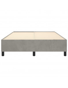 Giroletto a Molle Grigio Chiaro 140x200 cm in Velluto