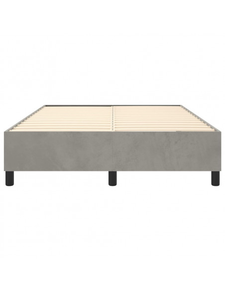 Giroletto a Molle Grigio Chiaro 140x200 cm in Velluto