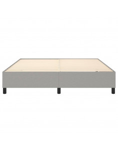 Giroletto a Molle Grigio Chiaro 160x200 cm in Tessuto