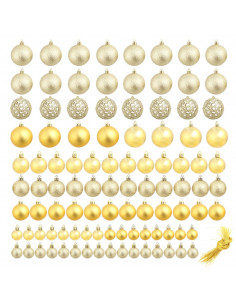 Set Palline di Natale 100 pz 3/4/6 cm Oro 2