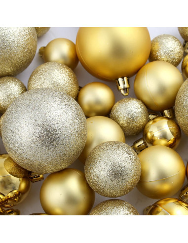 Set Palline di Natale 100 pz 3/4/6 cm Oro
