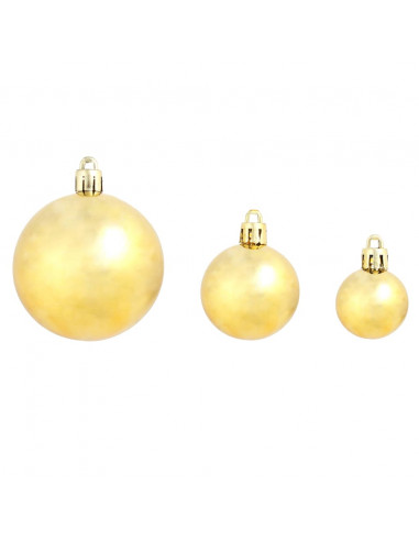 Set Palline di Natale 100 pz 3/4/6 cm Oro