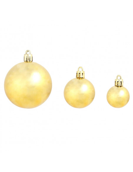 Set Palline di Natale 100 pz 3/4/6 cm Oro