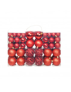 Set Palline di Natale 100 pz 3/4/6 cm Rosse