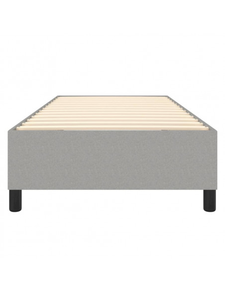 Giroletto a Molle Grigio Chiaro 90x190 cm in Tessuto