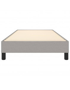 Giroletto a Molle Grigio Chiaro 90x200 cm in Tessuto