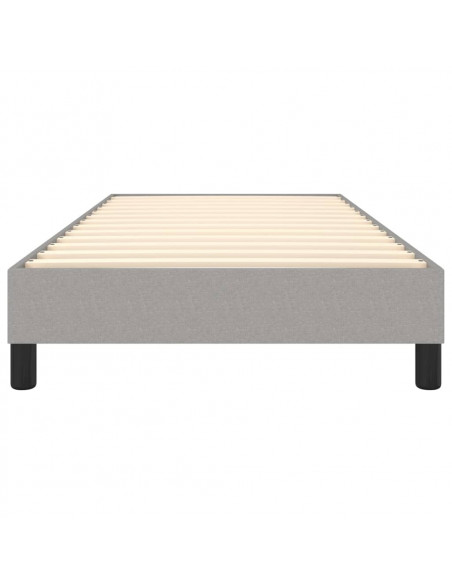 Giroletto a Molle Grigio Chiaro 90x200 cm in Tessuto