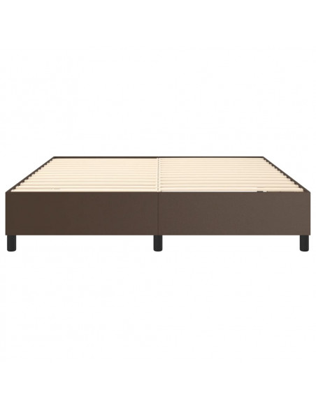Giroletto a Molle Marrone 160x200 cm in Similpelle