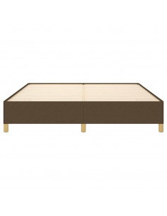 Struttura Letto a Rete a Molle Marrone Scuro 160x200 cm Tessuto