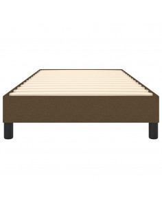 Giroletto a Molle Marrone Scuro 80x200 cm in Tessuto