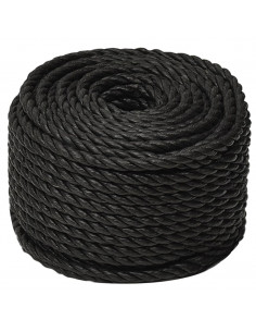 Corda da Lavoro Nera 16 mm 25 m in Polipropilene 2