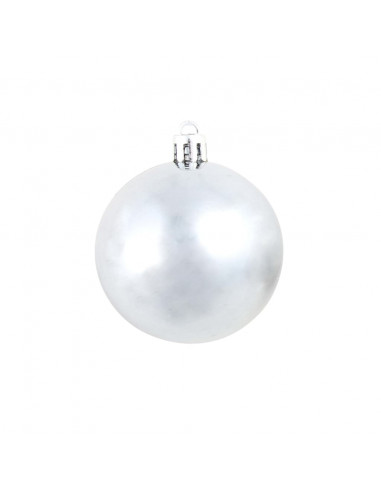 Set Palline di Natale 100 pz 3/4/6 cm Bianco/Grigio
