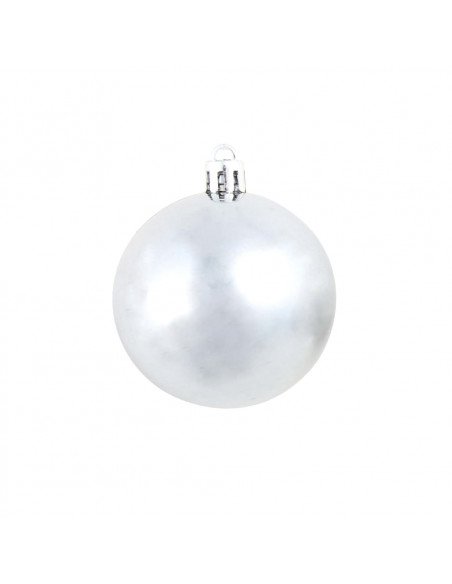 Set Palline di Natale 100 pz 3/4/6 cm Bianco/Grigio