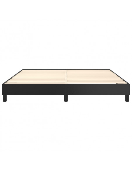 Giroletto a Molle Nero 160x200 cm in Similpelle