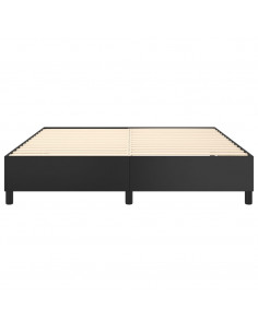 Giroletto a Molle Nero 160x200 cm in Similpelle