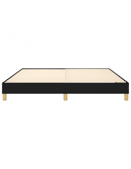 Giroletto a Molle Nero 160x200 cm in Tessuto