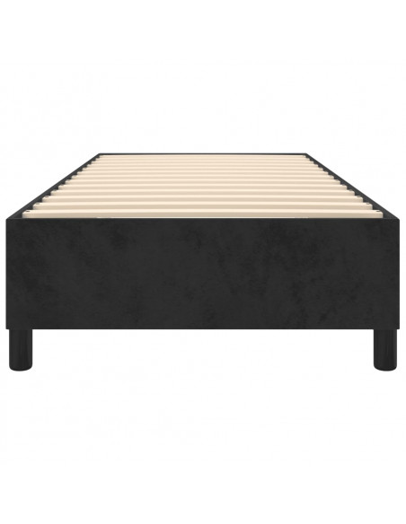 Giroletto a Molle Nero 80x200 cm in Velluto