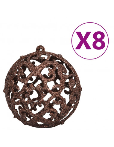Set Palline di Natale 100 pz 3/4/6 cm Marrone/Bronzo/Oro