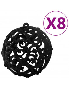 Set Palline di Natale 100 pz Nero 2