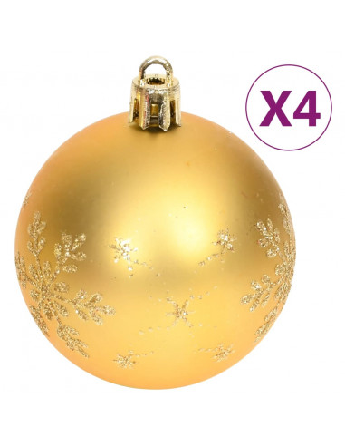 Set Addobbi di Natale 70 pz Oro e Rosso