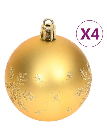 Set Addobbi di Natale 70 pz Oro e Rosso