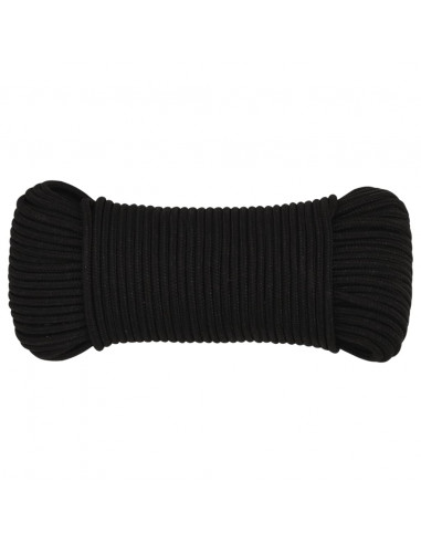 Corda da Lavoro Nera 3 mm 100 m in Poliestere