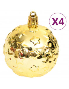 Set Addobbi di Natale 70 pz Oro e Rosso 2