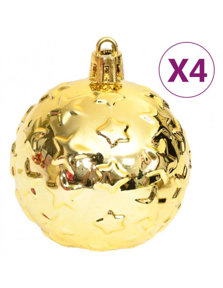 Set Addobbi di Natale 70 pz Oro e Rosso