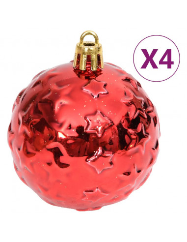 Set Addobbi di Natale 70 pz Oro e Rosso