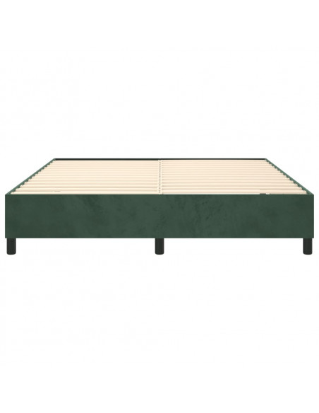 Giroletto a Molle Verde Scuro 160x200 cm in Velluto