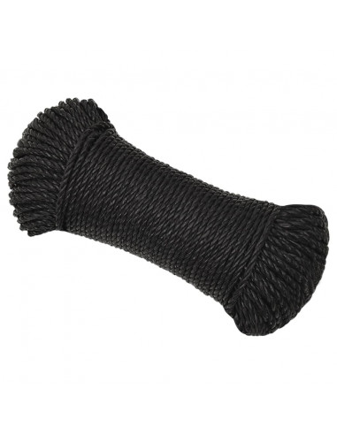 Corda da Lavoro Nera 3 mm 25 m in Polipropilene