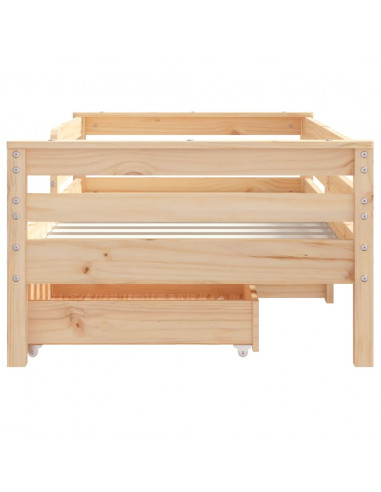 Giroletto Bambini con Cassetti 70x140 cm Legno Massello di Pino