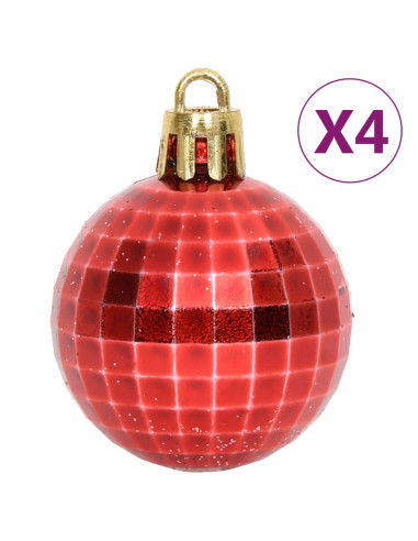 Set Addobbi di Natale 64 pz Rosso e Bianco