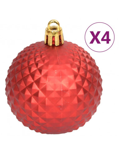 Set Addobbi di Natale 108 pz Rosso e Bianco