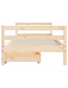 Giroletto Bambini con Cassetti 90x200 cm Legno Massello di Pino