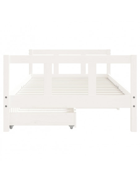 Giroletto Bambini con Cassetti Bianco 90x190 cm Massello Pino