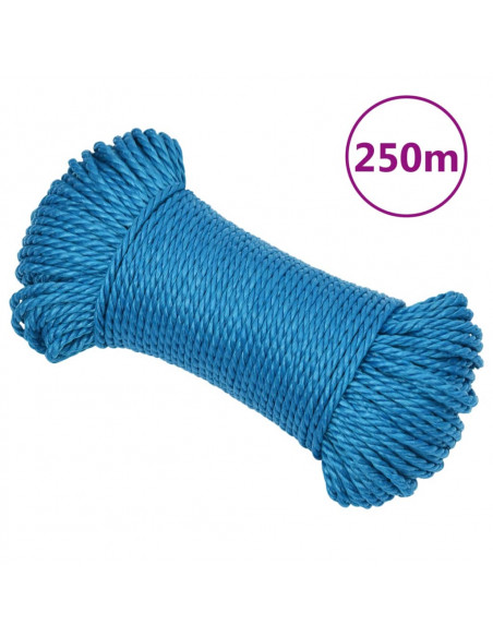Corda da Lavoro Blu 6 mm 250 m in Polipropilene
