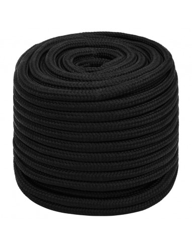 Corda da Lavoro Nera 18 mm 25 m in Poliestere